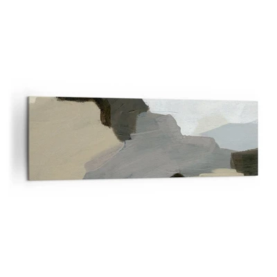 Bild auf Leinwand - Leinwandbild - Abstraktion: Scheideweg des Graus - 160x50 cm