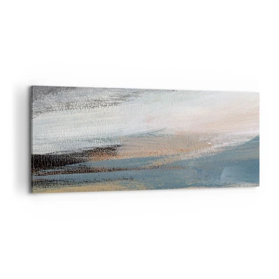 Bild auf Leinwand - Leinwandbild - Abstraktion: nördliche Landschaft - 100x40 cm