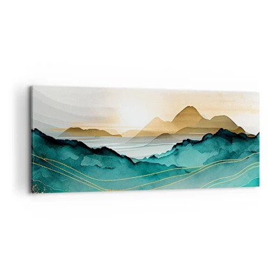 Bild auf Leinwand - Leinwandbild - Am Rande der Abstraktion – Landschaft - 120x50 cm