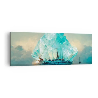 Bild auf Leinwand - Leinwandbild - Arktischer Diamant - 140x50 cm