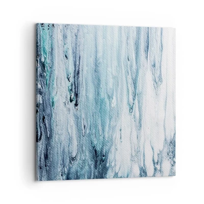 Bild auf Leinwand - Leinwandbild - Blaue Eiszapfen - 60x60 cm