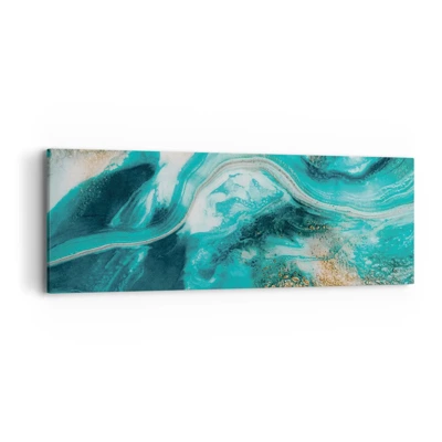 Bild auf Leinwand - Leinwandbild - Der Fluss aus Gold - 90x30 cm