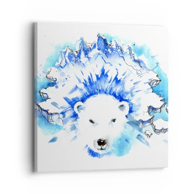 Bild auf Leinwand - Leinwandbild - Der König der Arktis in einer Eiskrone - 30x30 cm