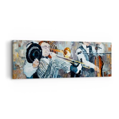 Bild auf Leinwand - Leinwandbild - Der ganze Jazz - 90x30 cm