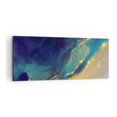 Bild auf Leinwand - Leinwandbild - Der goldene Teich - 100x40 cm