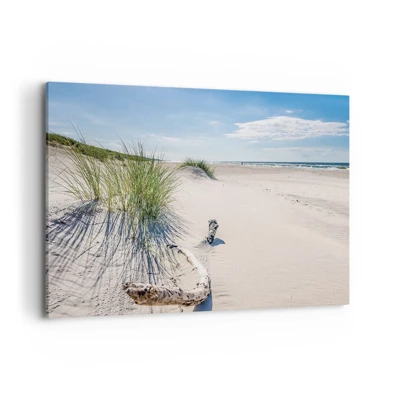 Bild auf Leinwand - Leinwandbild - Der schönste Strand? Ostsee-Strand - 100x70 cm