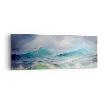 Bild auf Leinwand - Leinwandbild - Der wind heulte mit Triumph - 140x50 cm