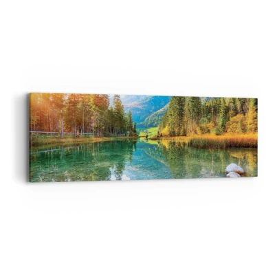 Bild auf Leinwand - Leinwandbild - Die Sanftheit des Herbstes - 90x30 cm