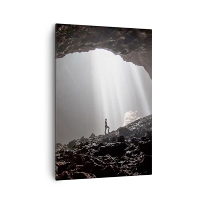 Bild auf Leinwand - Leinwandbild - Die leuchtende Grotte - 70x100 cm