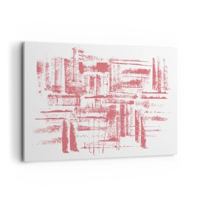 Bild auf Leinwand - Leinwandbild - Die rote Stadt - 120x80 cm