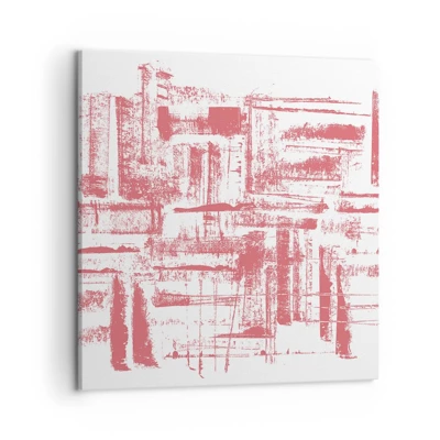 Bild auf Leinwand - Leinwandbild - Die rote Stadt - 50x50 cm