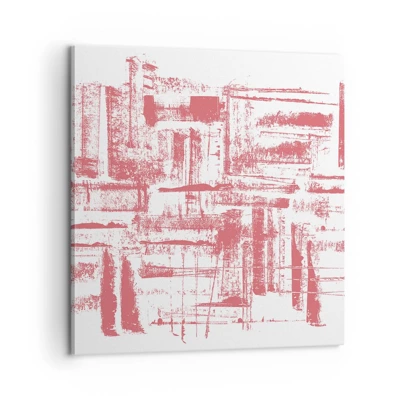 Bild auf Leinwand - Leinwandbild - Die rote Stadt - 60x60 cm