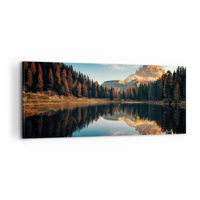 Bild auf Leinwand - Leinwandbild - Doppelte Landschaft - 100x40 cm