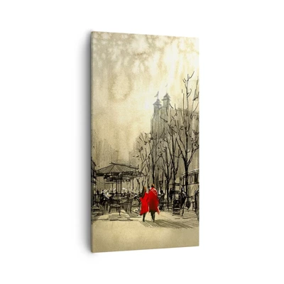 Bild auf Leinwand - Leinwandbild - Ein Date im Londoner Nebel - 55x100 cm