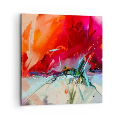 Bild auf Leinwand - Leinwandbild - Eine Explosion von Lichtern und Farben - 60x60 cm