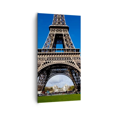 Bild auf Leinwand - Leinwandbild - Ganz Paris zu ihren Füßen - 65x120 cm