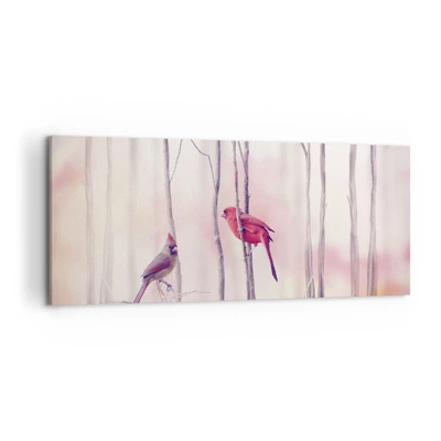 Bild auf Leinwand - Leinwandbild - Geschichte vom rosa Wald - 120x50 cm