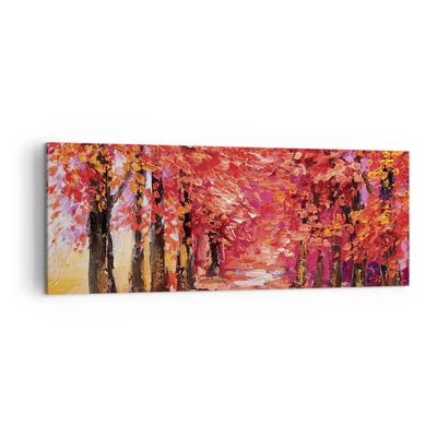 Bild auf Leinwand - Leinwandbild - Herbstlicher Eindruck - 140x50 cm