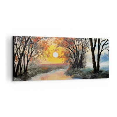 Bild auf Leinwand - Leinwandbild - Herbststimmung - 120x50 cm