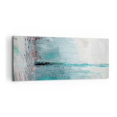 Bild auf Leinwand - Leinwandbild - Horizontal in Blau - 100x40 cm