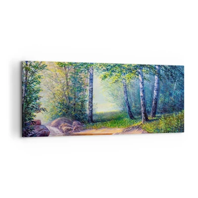 Bild auf Leinwand - Leinwandbild - Idyllische Landschaft - 100x40 cm