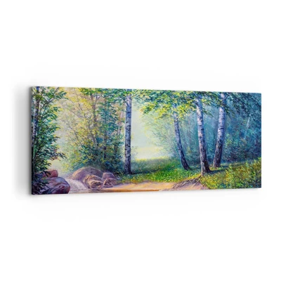 Bild auf Leinwand - Leinwandbild - Idyllische Landschaft - 120x50 cm