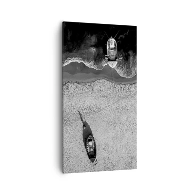 Bild auf Leinwand - Leinwandbild - Immer noch am Ufer… - 55x100 cm