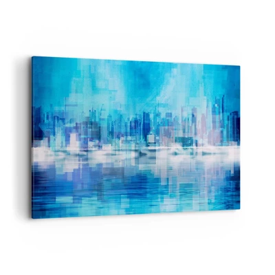 Bild auf Leinwand - Leinwandbild - In Blau ertrunken - 120x80 cm