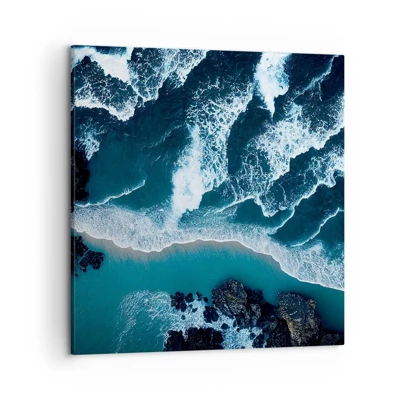 Bild auf Leinwand - Leinwandbild - In Wellen gehüllt - 50x50 cm