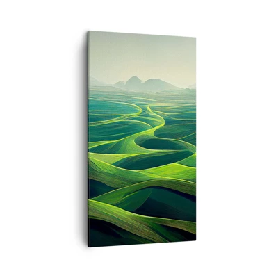 Bild auf Leinwand - Leinwandbild - In den grünen Tälern - 45x80 cm