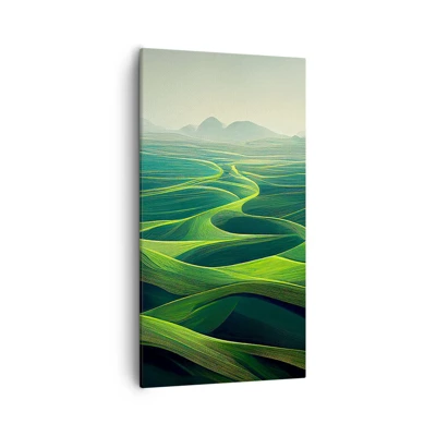 Bild auf Leinwand - Leinwandbild - In den grünen Tälern - 55x100 cm