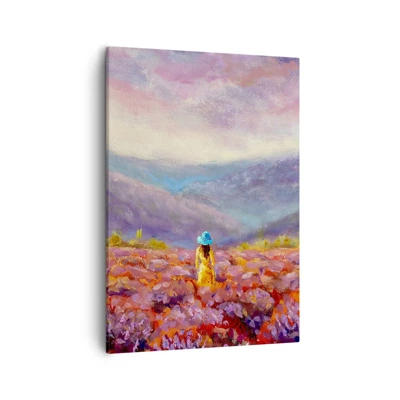Bild auf Leinwand - Leinwandbild - In einer Lavendelwelt - 50x70 cm