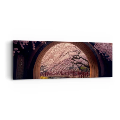 Bild auf Leinwand - Leinwandbild - Japanischer Frühling - 90x30 cm