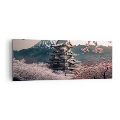 Bild auf Leinwand - Leinwandbild - Land der Kirschblüten - 140x50 cm