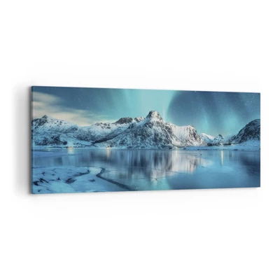 Bild auf Leinwand - Leinwandbild - Lichtnacht - 120x50 cm