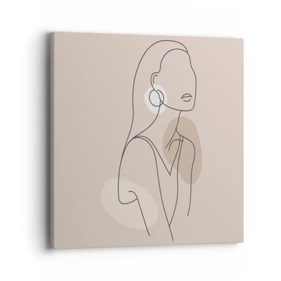 Bild auf Leinwand - Leinwandbild - Mädchenhafte Ikone - 40x40 cm