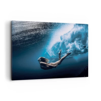 Bild auf Leinwand - Leinwandbild - Moderne Meerjungfrau - 100x70 cm