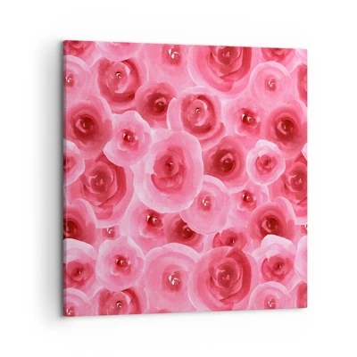 Bild auf Leinwand - Leinwandbild - Oben und unten Rosen - 50x50 cm