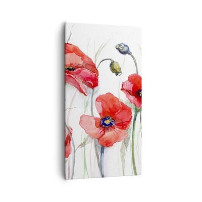 Bild auf Leinwand - Leinwandbild - Polnische Blumen - 55x100 cm