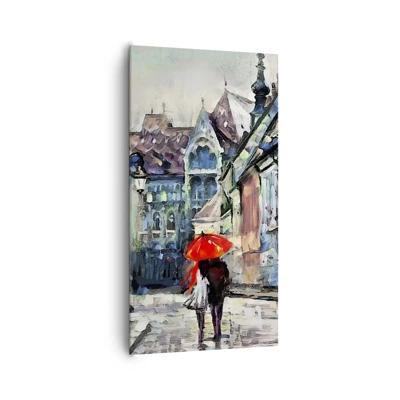 Bild auf Leinwand - Leinwandbild - Regen für Zwei - 65x120 cm