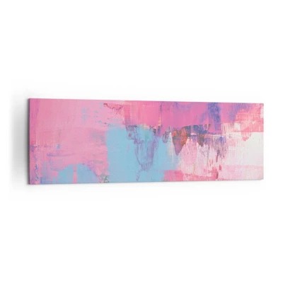 Bild auf Leinwand - Leinwandbild - Rosa, Blau und eine Prise Licht - 160x50 cm