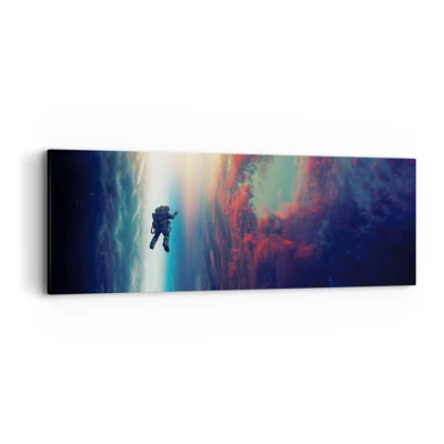 Bild auf Leinwand - Leinwandbild - Sich dem Universum stellen - 90x30 cm