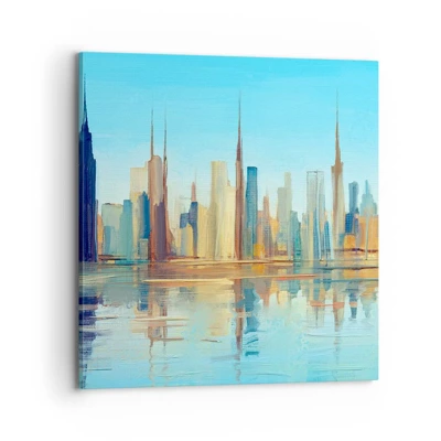 Bild auf Leinwand - Leinwandbild - Sonnige Metropole - 70x70 cm