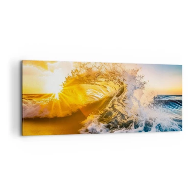 Bild auf Leinwand - Leinwandbild - Spaß im Sand - 100x40 cm