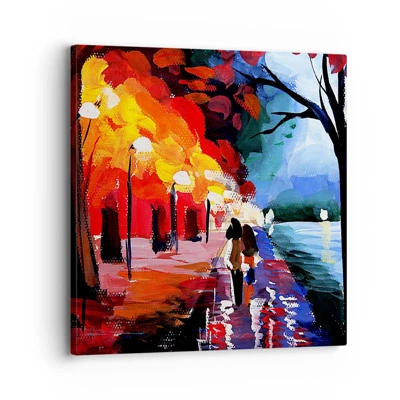 Bild auf Leinwand - Leinwandbild - Strahlender Herbst im Park - 30x30 cm