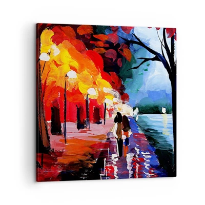 Bild auf Leinwand - Leinwandbild - Strahlender Herbst im Park - 50x50 cm