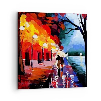 Bild auf Leinwand - Leinwandbild - Strahlender Herbst im Park - 70x70 cm