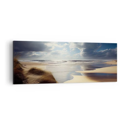 Bild auf Leinwand - Leinwandbild - Strand, wilder Strand - 140x50 cm