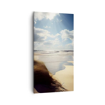 Bild auf Leinwand - Leinwandbild - Strand, wilder Strand - 55x100 cm