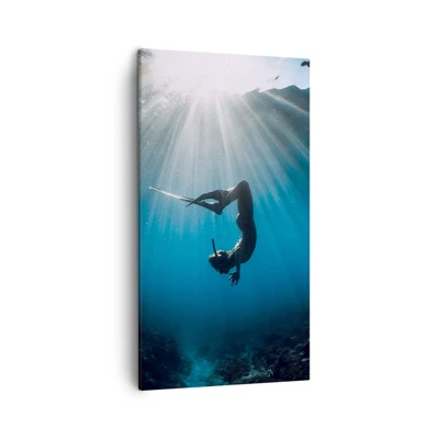 Bild auf Leinwand - Leinwandbild - Tanz unter Wasser - 45x80 cm